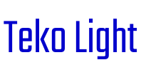 Teko Light Schriftart